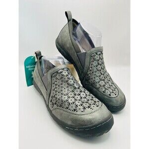 JBU Jambu Shoes Women 11 M BellFlower Slip On Memory Foam Gray Sneakers